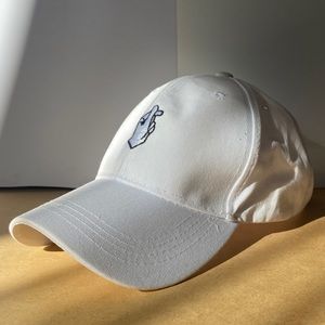 White Hand Heart Symbol Baseball Cap - Adjustable